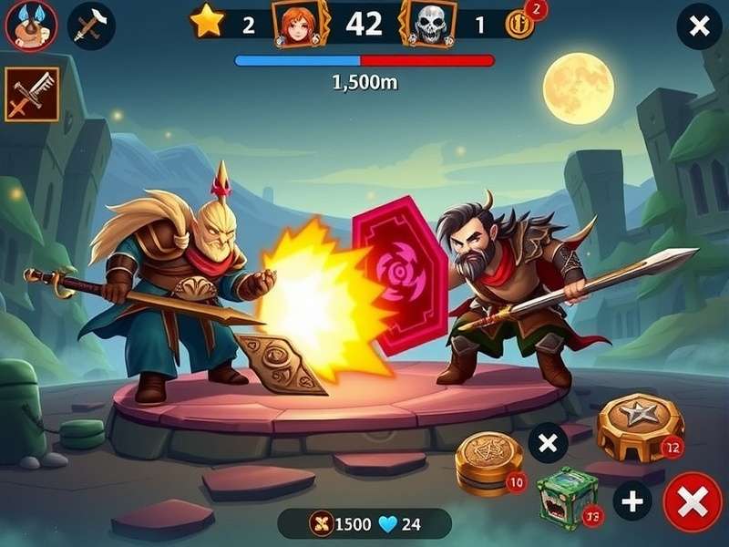 Mystic Warrior Duel gameplay screenshot